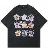 Retro Washed Black Graphic Star T-Shirt