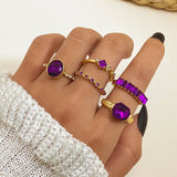 Y2K Gemstone Soft Heart Rings