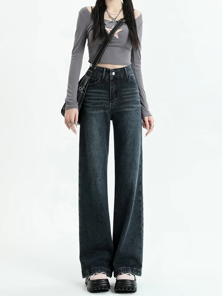 Women's High Waist Wide Leg Jeans