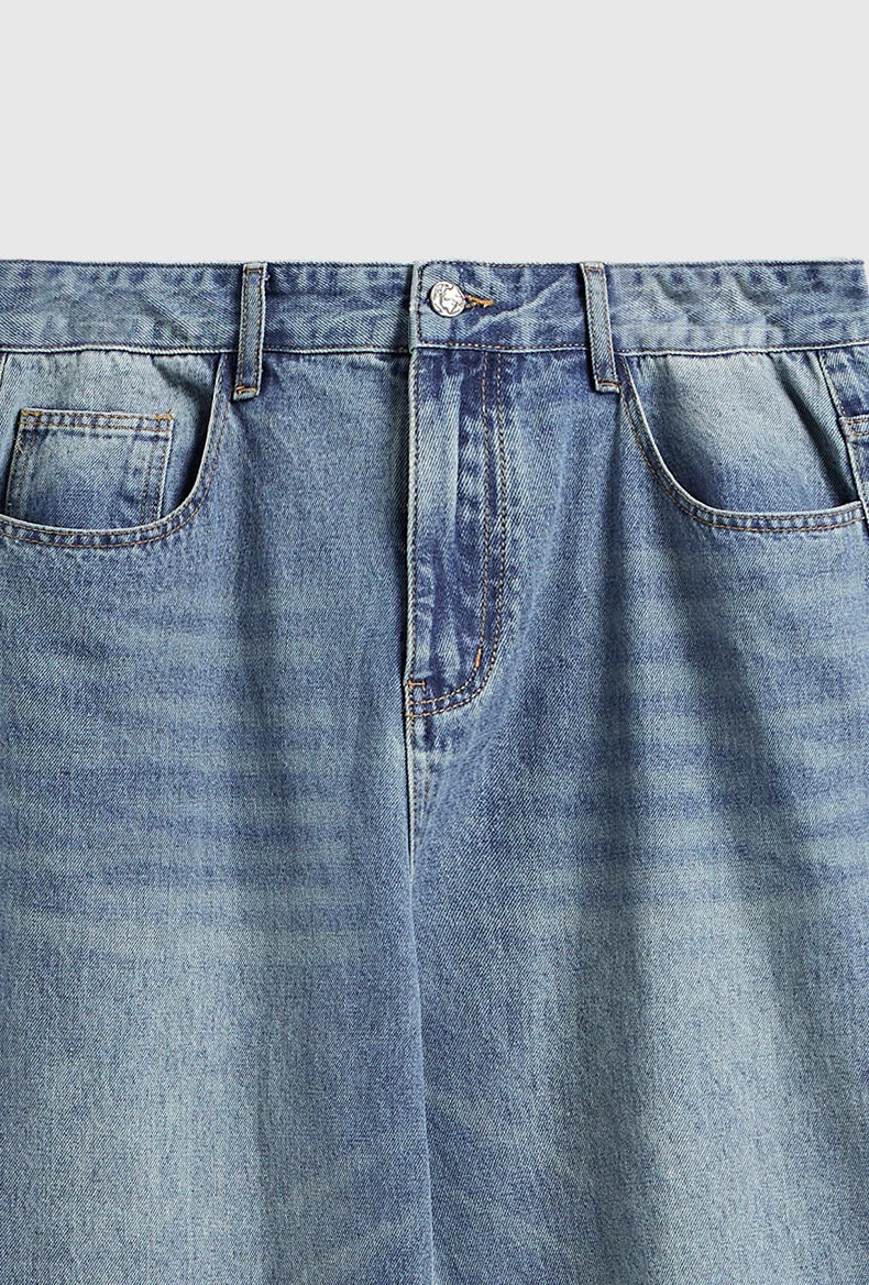 Vintage Washed Denim Jeans