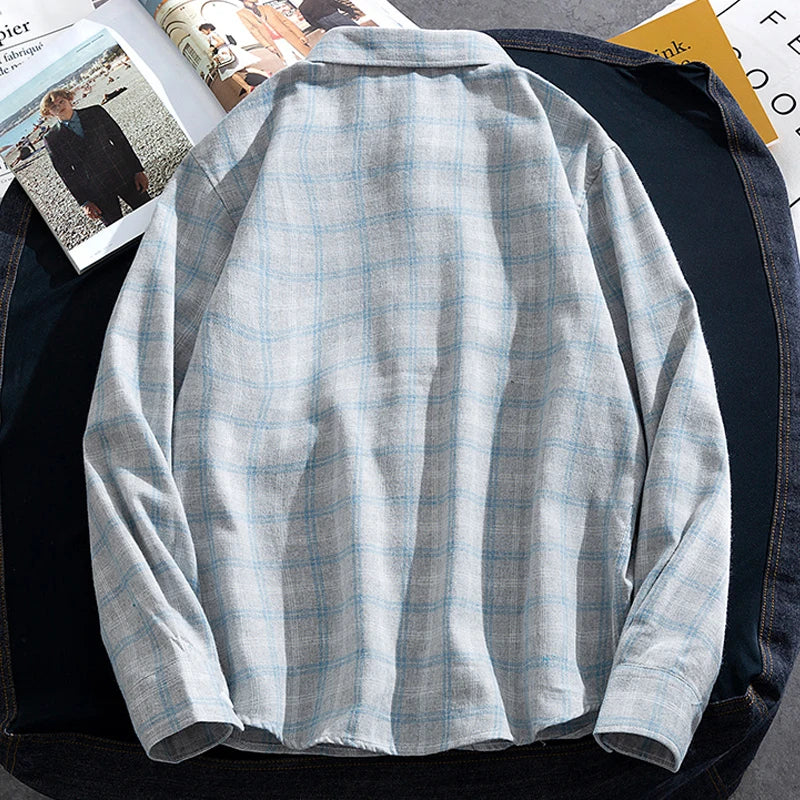 Lazy Girl Korean Style Plaid Shirt