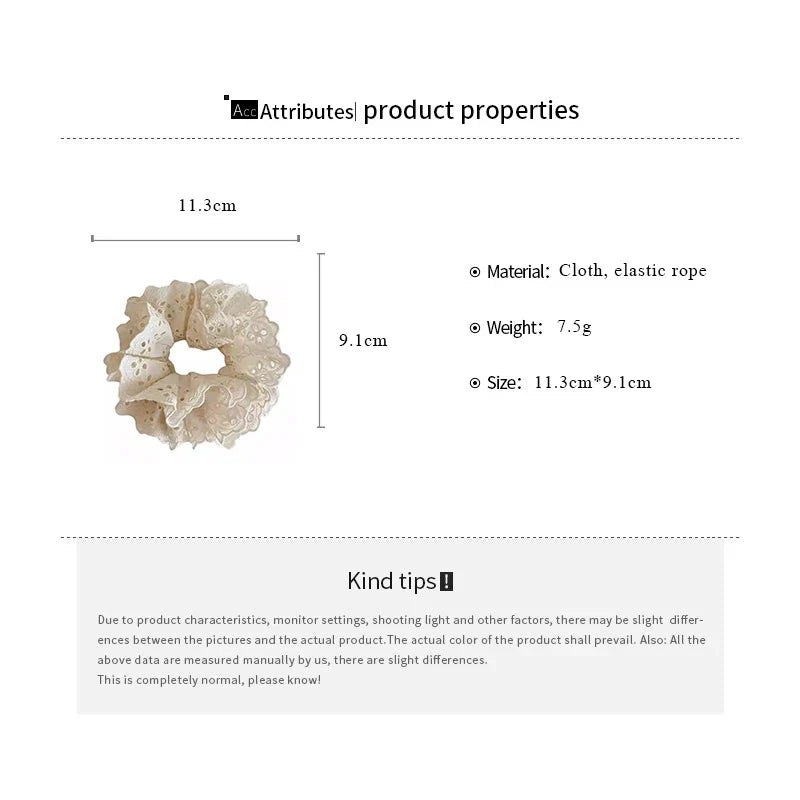 Double Layered Flower Lace Hair Tie