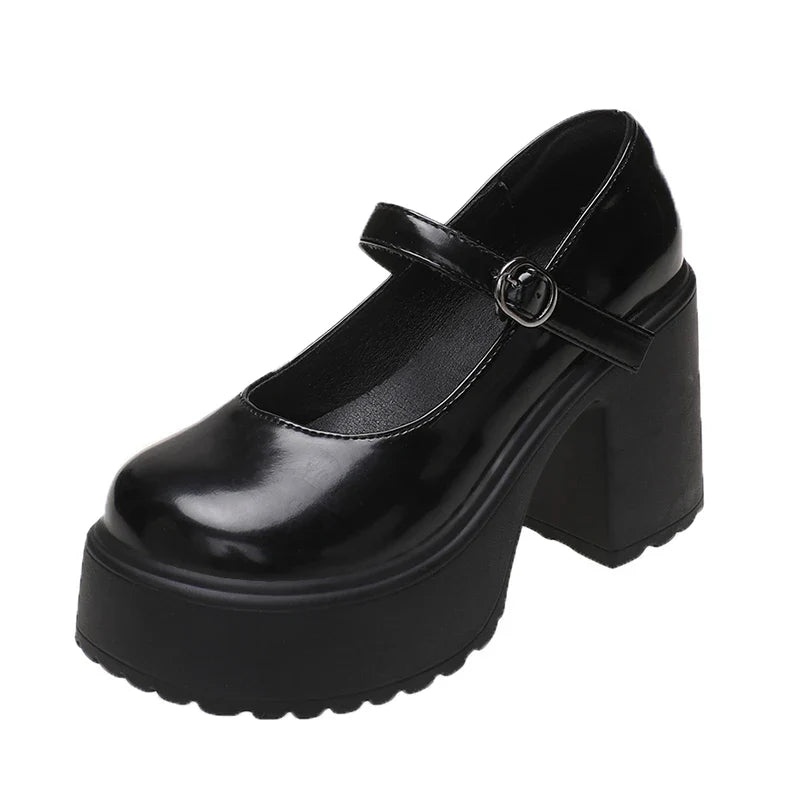 Coquette Core Chunky Platform Heels