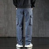 Faded Straight Leg Cargo Jeans