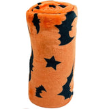 Black Bats Printed Hooded Blanket