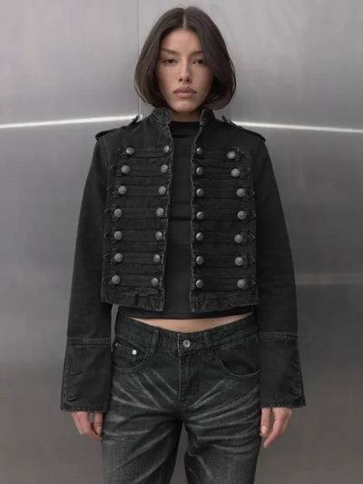 Y2K Cropped Denim Jacket