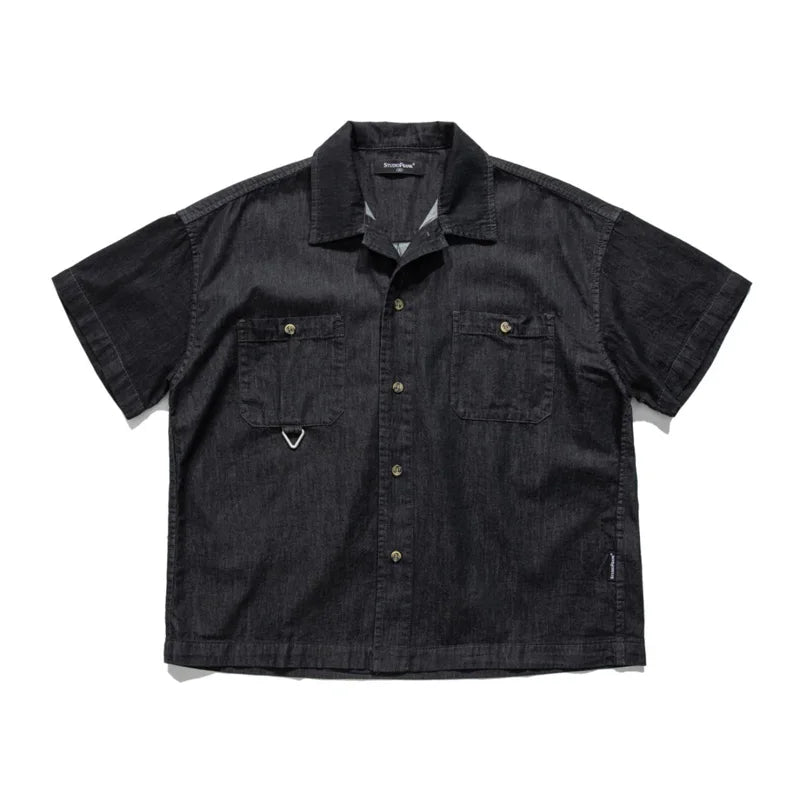 Retro Casual Loose Fit Denim Shirt