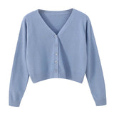 Soft V-Neck Button Down Cardigan