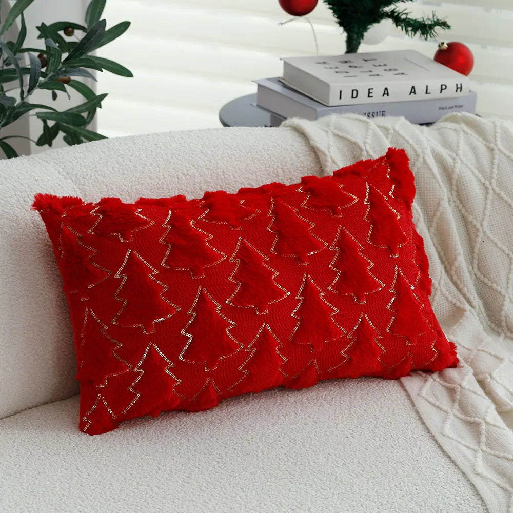 Christmas Tree Pillow Cover for Living Room