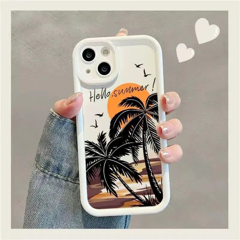 Tree Summer Style Painting iPhone Case