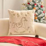Christmas Embroidered Cover Soft Pillow Case
