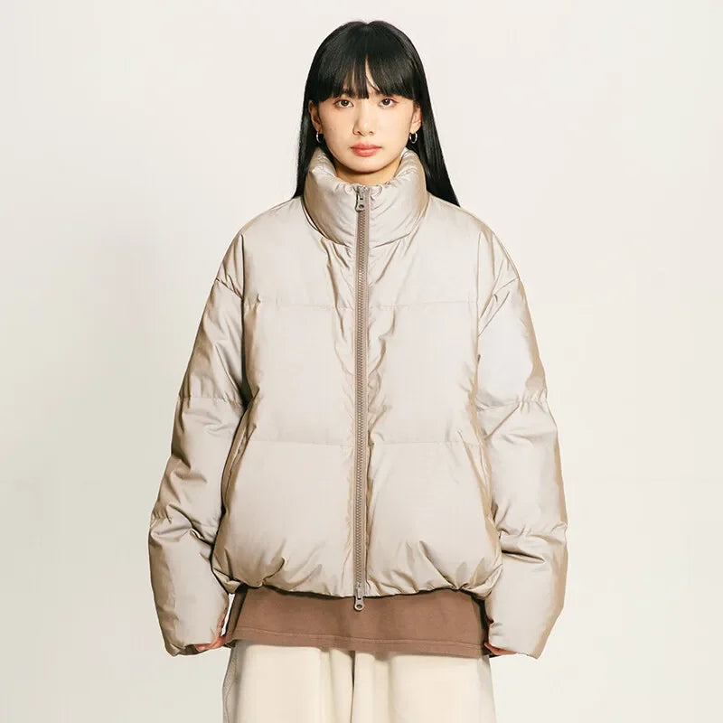 Winter Down Reflective Puffer Jacket