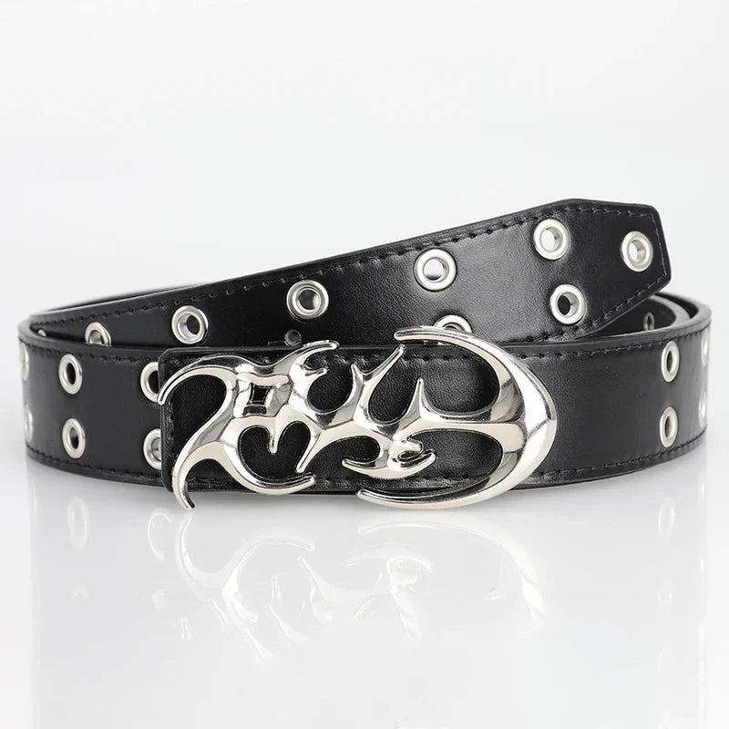 Y2K Irregular Alloy Buckle Belt