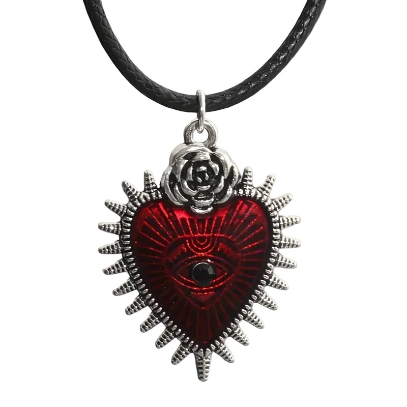 Gothic Heart Thorns Necklace