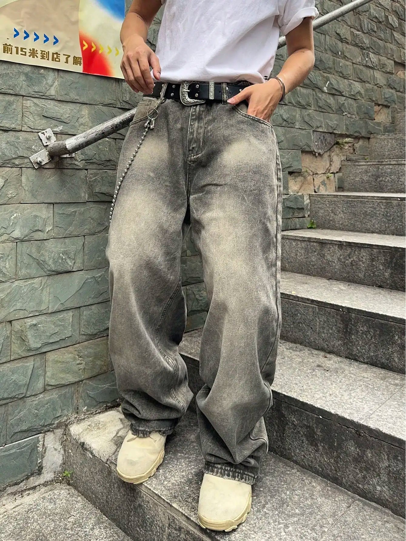 Y2K Vintage Washed Low Rise Denim Jeans