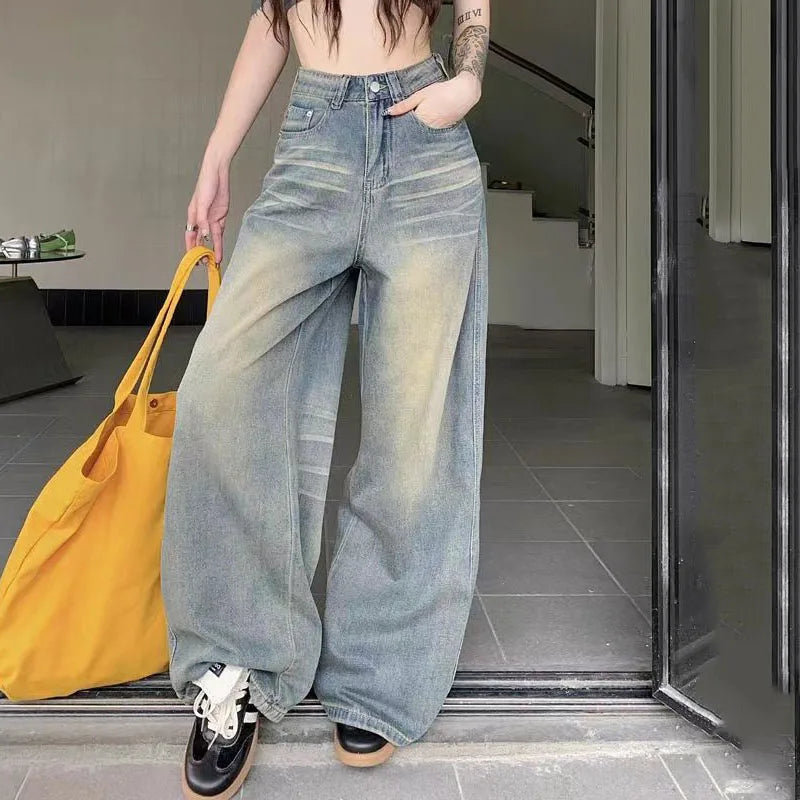 Y2K Denim High Waist Baggy Jeans