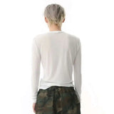 Solid Color Korean Long-Sleeved T-Shirt