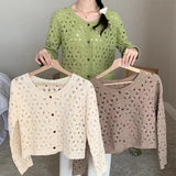 Crochet Openwork Hollow Out Cardigan