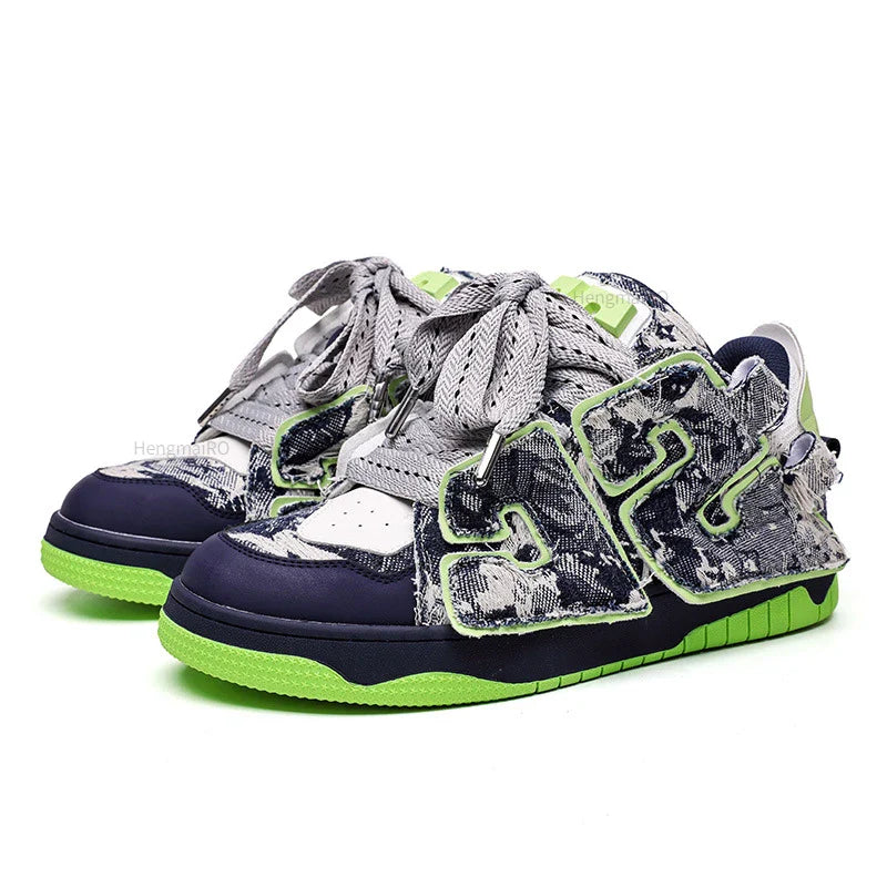 Y2K Punk Skater Girl Colorful Sneakers