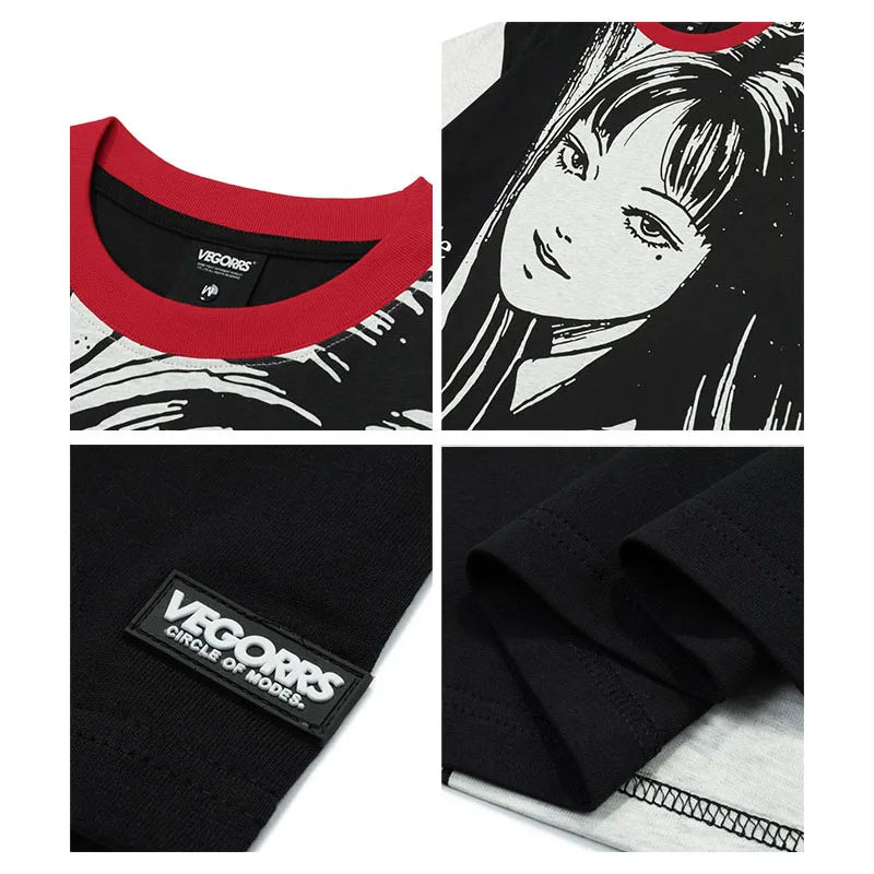 Dark Anime Characters Color Block T-Shirt