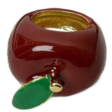 Handmade Enamel Strawberry Apples Ring