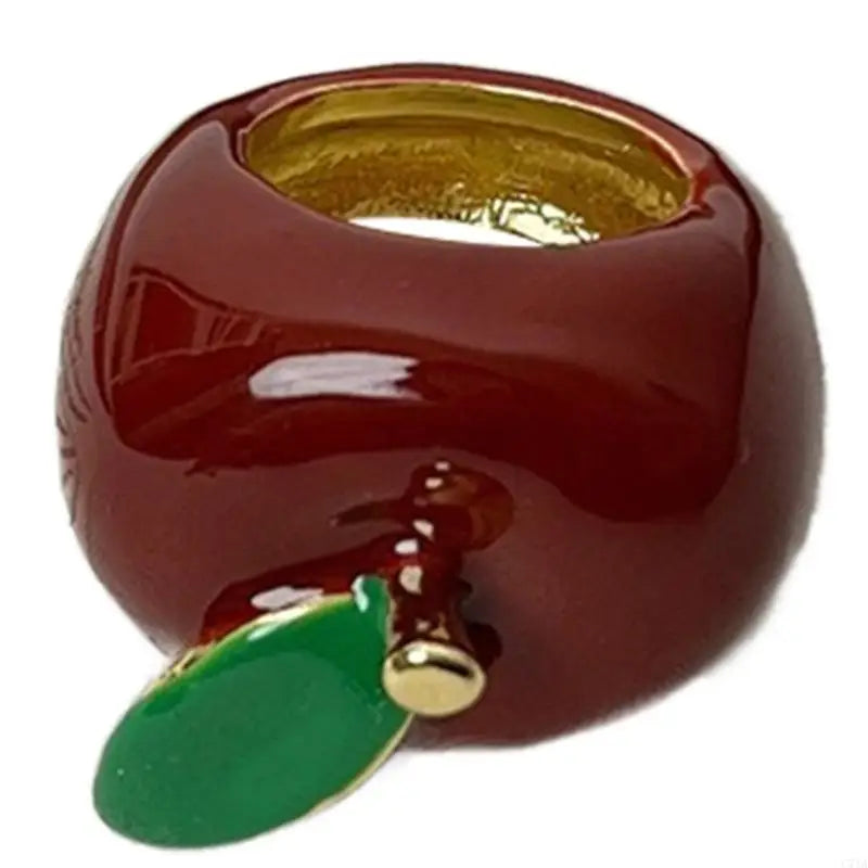 Handmade Enamel Strawberry Apples Ring