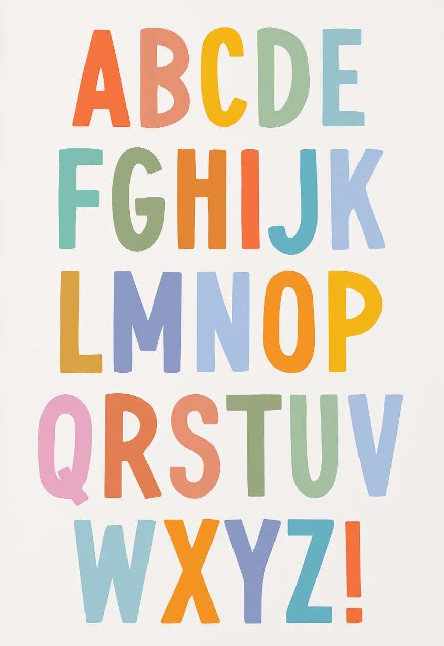 Cute Kids Reading Colorful Posters