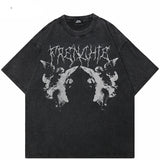 Vintage Retro Washed Black T-Shirt