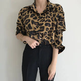 Künstlerisches Retro-Leopardenmuster-Hemd