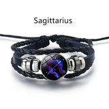Adjustable Leather Zodiac Signs Bracelet