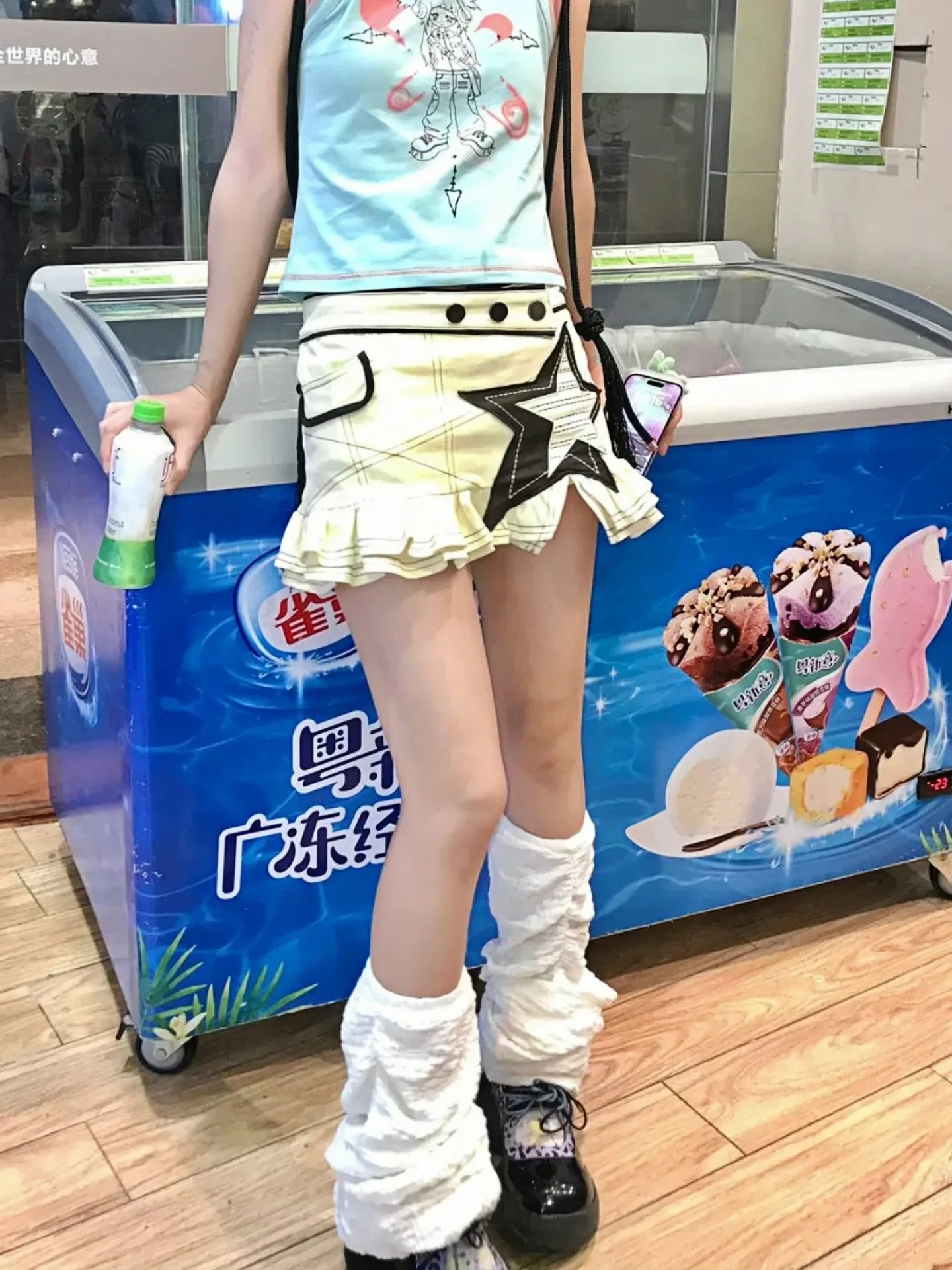 Korean 2000s Aesthetic Mini Skirt