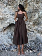 Summer Linen Midi Dress