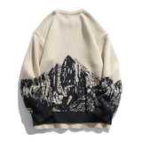 Suéter Jacquard de Montaña con Cuello Redondo