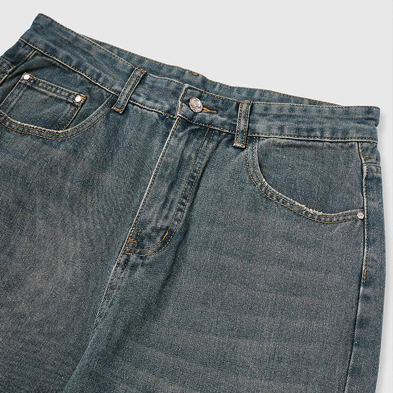 Solid Color High Waist Jeans