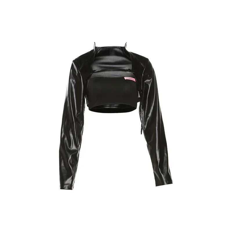 Cyberpunk Leather Retro Cropped Jacket