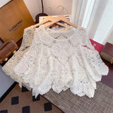 Crochet Versatile Shawl Cropped Handmade Top