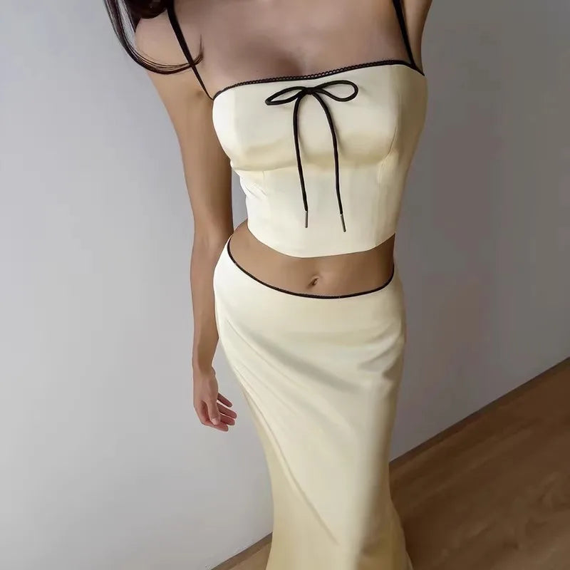 Y2K Maxi Skirt & Top Set
