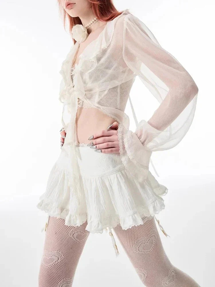 Coquette Mesh Mini Skirt