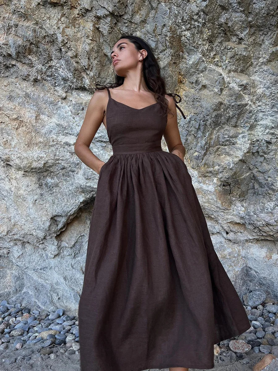 Summer Linen Midi Dress