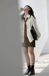 Minimalist Corporate Style Oversize Button Shirt