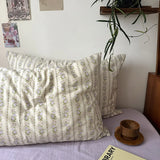 Solid Color Simple Striped Pillowcase