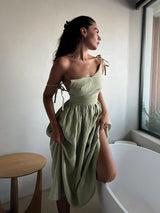 Summer Linen Midi Dress