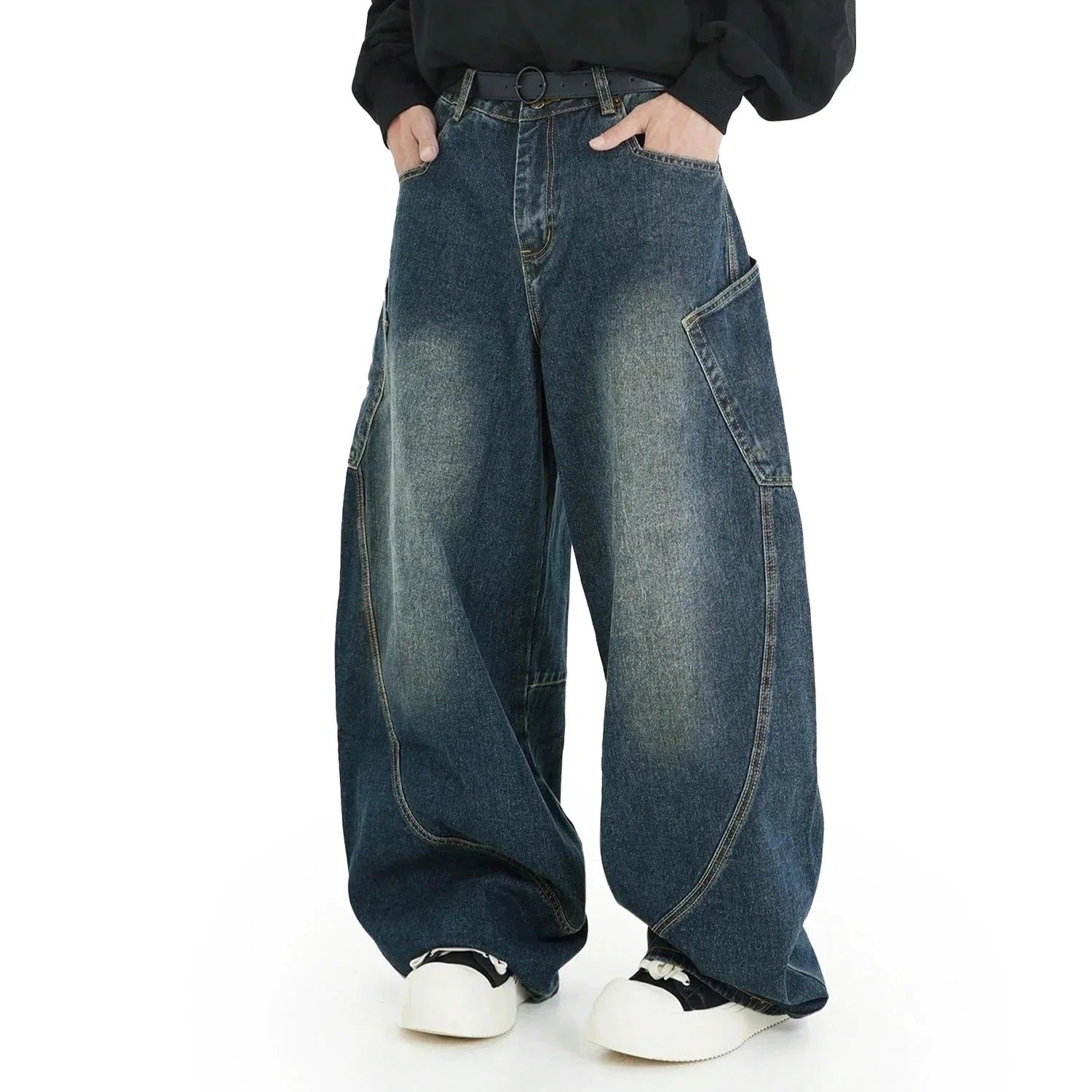 Vintage Washed Denim Lazy Boy Jeans