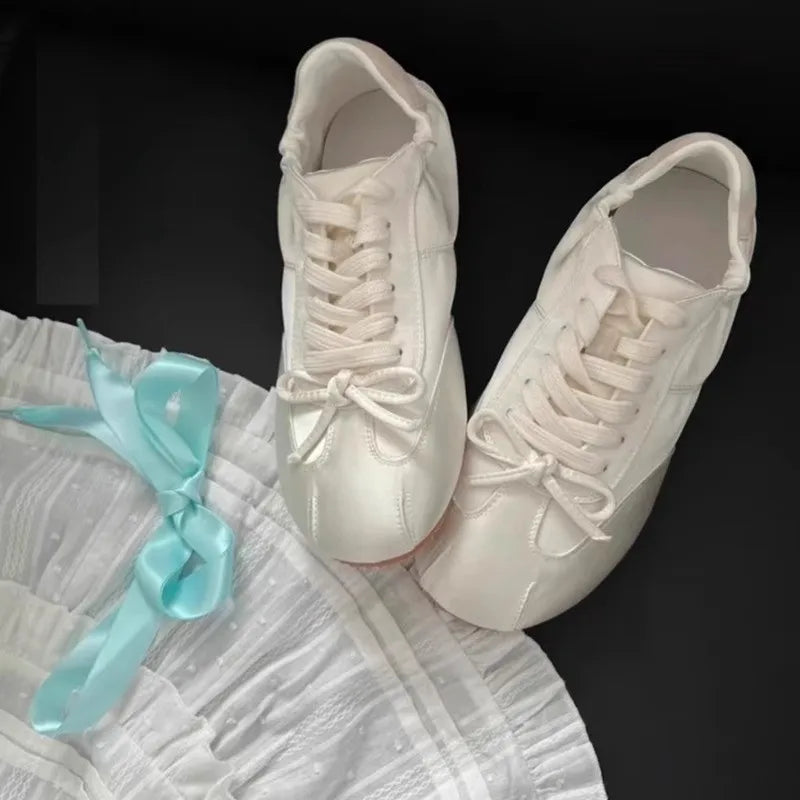 Ballet Aesthetic Bow Sneakers