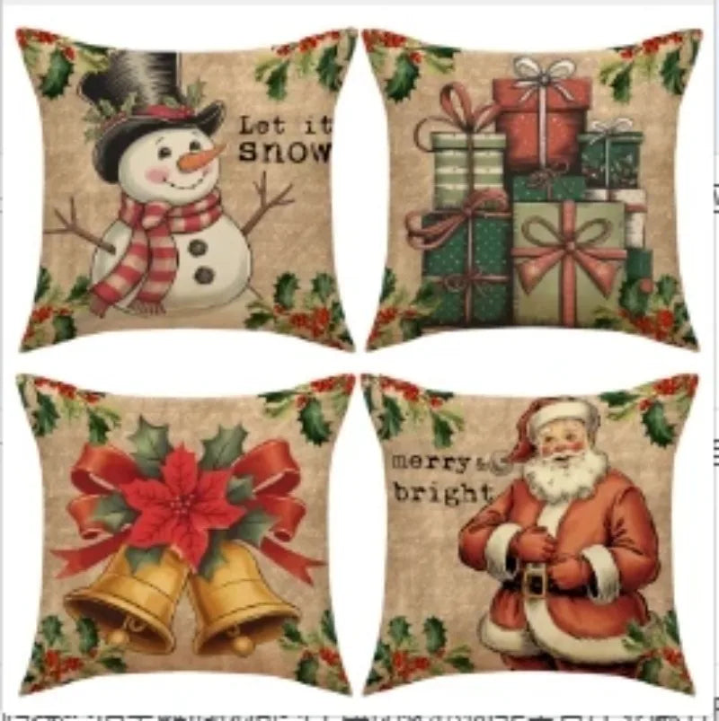 Vintage Christmas Pillow Covers