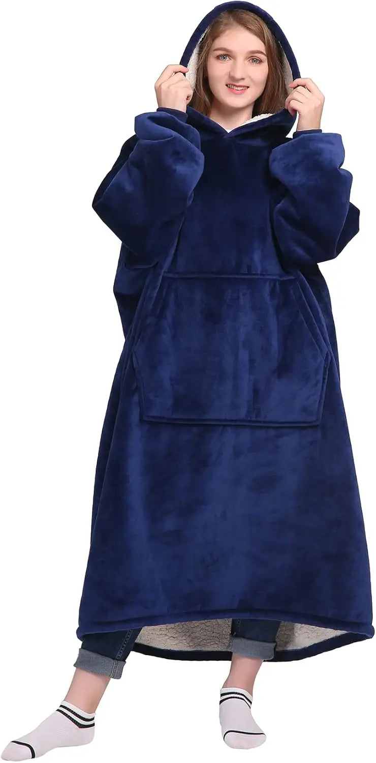 Soft Blanket Hooded Sweatshirt with Pockets