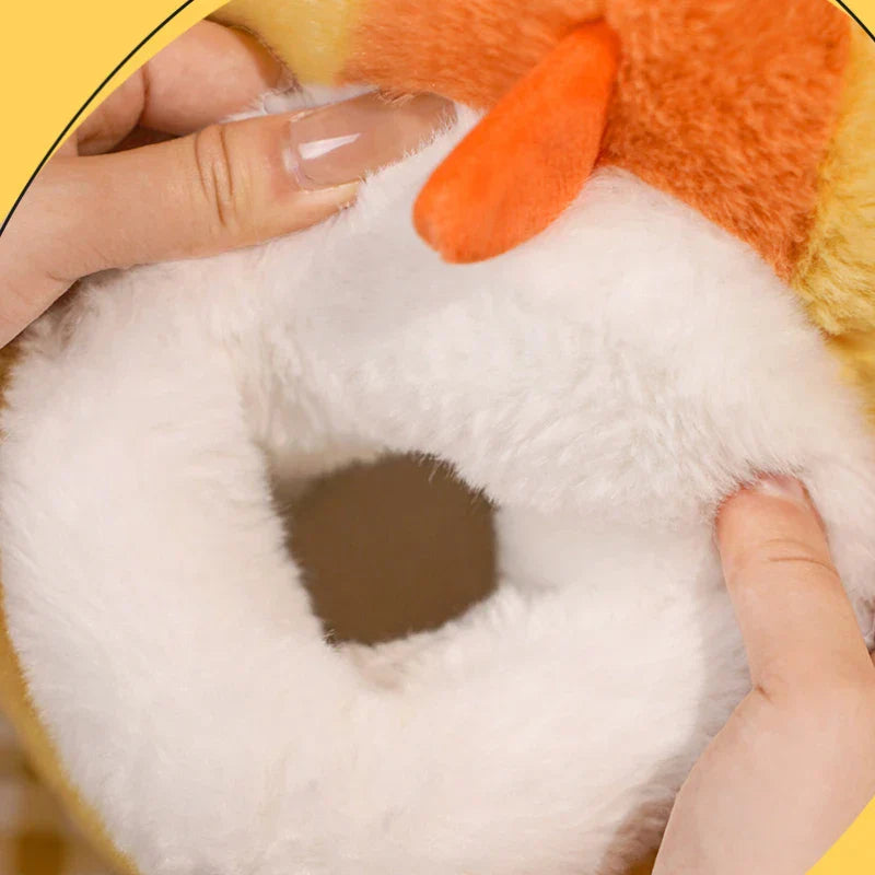 Angry Yellow Chicken Indoor Fluffy Slippers