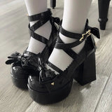 Lolita Coquette Chunky High Heels