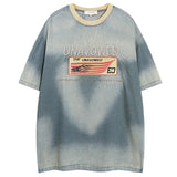 Hip Hop Letter Embroidered Oversized T-Shirt