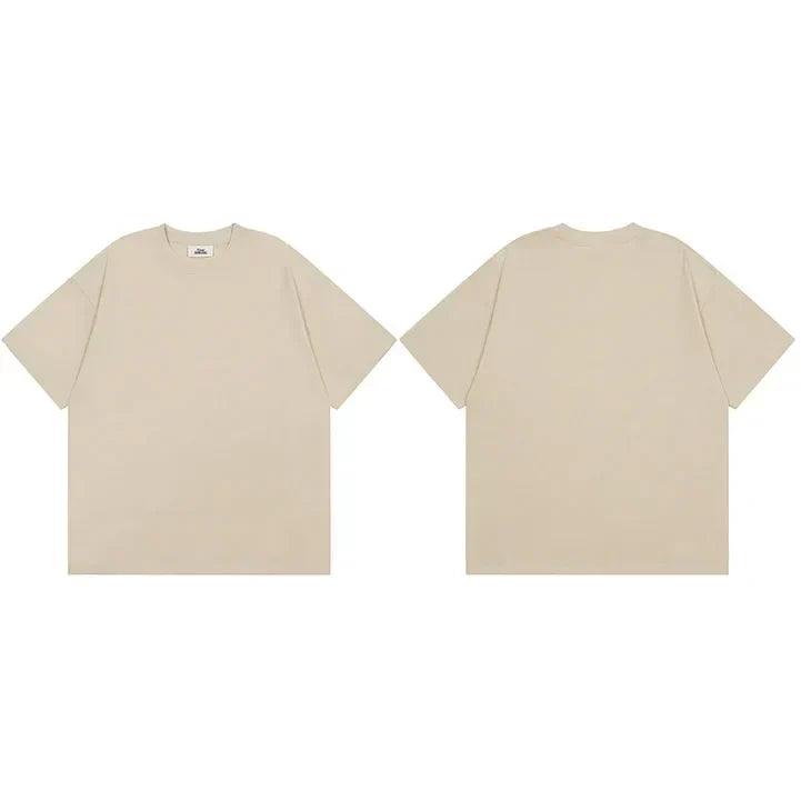 Solid Black Summer Cotton Short T-Shirt